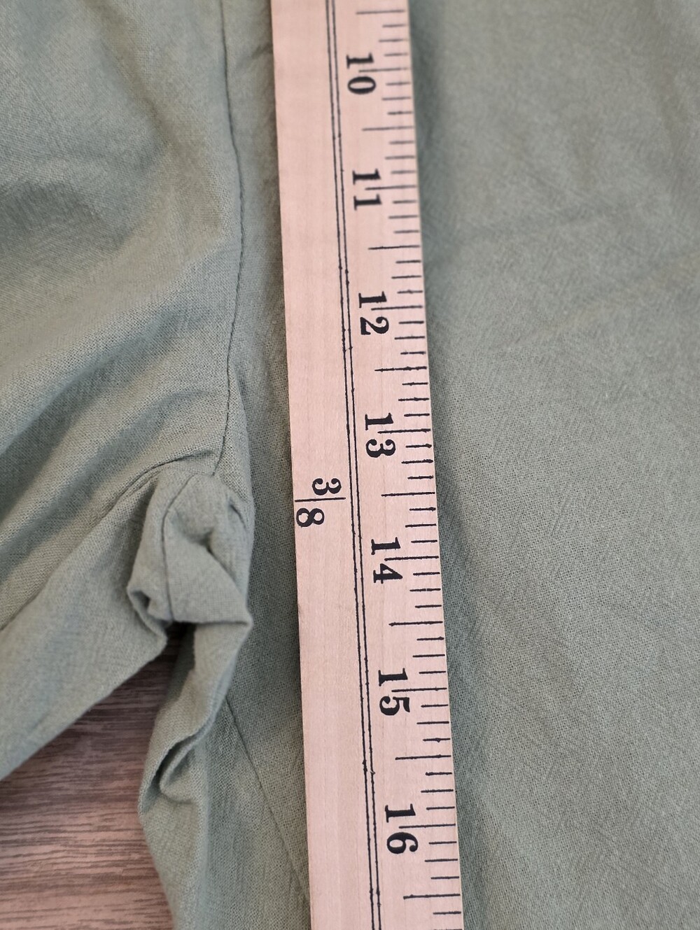 Light Sage Wide-Leg nonfunctional Drawstring Pants Cute Out XLarge Cotton New - Picture 14 of 16